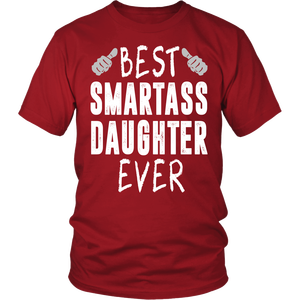เสื้อยืดผู้ชายพิมพ์ลายตัวอักษร "Smartass Daughter" ทรงเข้ารูป แขนสั้น ผ้าฝ้ายลำลอง แฟชั่นฤดูร้อน ขายส่ง - Product Image 2