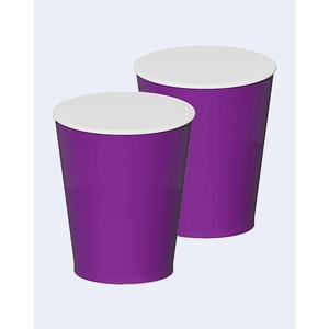 Vasos Desechables Color Morado para Fiestas, 270 ml, 12 Unidades por Bolsa - Product Image 1