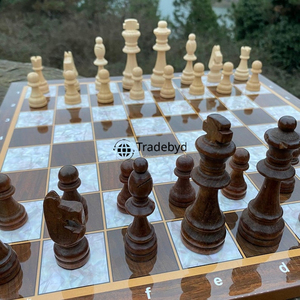 Tradebyd Premium <b>Wooden</b> <b>Chess</b> Board Handmade Luxury Classic Game <b>Set</b> for Gifting and Elegant Display - Product Image 5