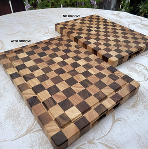 Tabla de Cortar Cuadrada de Madera de Acacia Ecológica de 16 Pulgadas, Juego de Tablas de Cortar con Mango de la India - Product Image 5