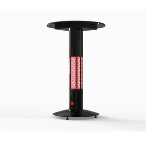 Mesa Calefactable Eléctrica con Control Remoto ELCON RCCT 750, Tipo Cafetería, 1500W, Resistente a la Intemperie, Material DKP Negro, 75cm de Altura - Product Image 1