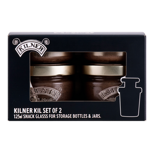 KILNER KIL Set of 2 125ml Snack Glasses for Storage <b>Bottles</b> & Jars - Product Image 2