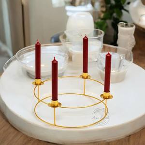 Bougeoir en fer noir en métal de style unique Design attrayant pour la décoration de la maison de table quantité minimale de commande 100pcs - Product Image 4