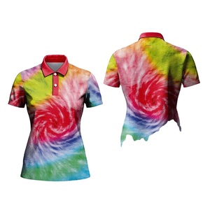 Polos de sublimación para mujer, camisas hechas de poliéster de media manga con logotipo personalizado, diseño y tamaño personalizados - Product Image 5