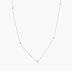 Accessoire de collier de station de diamant Moissanite élégant et luxueux en argent 925 - Product Image 1