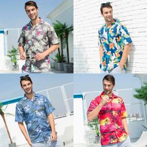 Nueva llegada de cuatro vías, camisa hawaiana informal para hombres, ropa de playa personalizada para Polos de golf de verano - Product Image 4