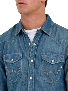 Chemise en jean décontractée pour homme, respirante, à la mode, vintage, avec poches poitrine, vente chaude OEM, faible MOQ - Product Image 5