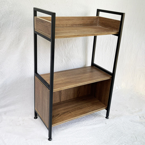VEGA Bibliothèque minimaliste à 2 niveaux avec tiroirs en bois pour salon, chambre et école - KS68117 - Product Image 2
