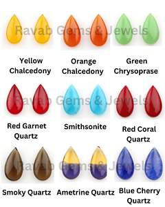 กำไลหินควอตซ์สีน้ำตาลสโมคกี้อัญมณีทรงหลวมขนาด11x20มม. สำหรับต่างหูและแหวน - Product Image 4