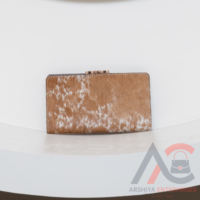 Dompet kartu kredit kulit Tooled wanita baru dompet kulit Clutch kulit Barat kulit sapi asli jahitan tangan dompet hadiah untuk wanita