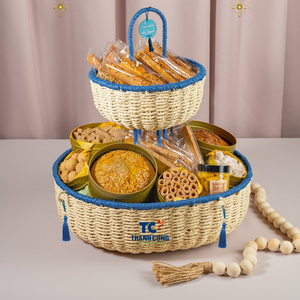 Handcrafted SEAGRASS <b>BASKET</b> for Cookie Chocolate Packaging Beautiful <b>Gift</b> Giving for Eid and Holidays Storage <b>Baskets</b> - Product Image 2