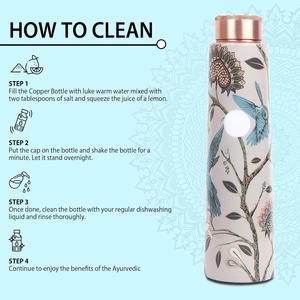 100% Pure Copper <b>Bottle</b> Perfectly Crafted By Artisans With Customized Print For Better Health In Bulk For Export Worldwide - Product Image 4