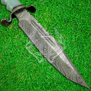 Couteau Bowie en acier D2 fait à la main poignée ergonomique couteau de survie de Combat professionnel personnalisé pour le Camping chasse cuir extérieur - Product Image 2