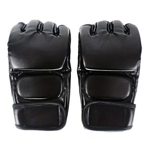 Artes marciales Grappling Training Open Palm Cuero de vaca Sparring Mitts Correa de muñeca ajustable Nuevos guantes MMA al por mayor - Product Image 3