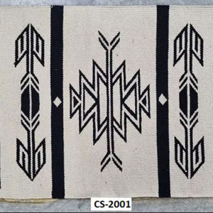Handmade Modern Natural Cotton Flat Weave <b>Rug</b>-Washable for Travel & Home Use - Product Image 1