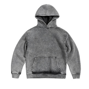 Última Llegada, Sudadera con Capucha Casual para Hombre, Lavado Ácido, 100% Algodón, Precios al por Mayor, Sudadera con Capucha Extra Grande para Adultos 2026 - Product Image 1