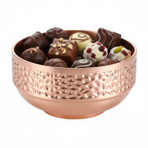 Elegant Silver Engraved Metal Round Table Top <b>Chocolate</b> Bowl Sweets Serving Bowl Dessert Holder For Home Hotel <b>Wedding</b> Supplies - Product Image 3