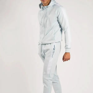 ชุดวอร์มกีฬาผู้ชายแบบมีโลโก้สั่งทำ ชุด 2 ชิ้น เสื้อฮู้ดผ้าฟลีซและกางเกงขาสั้น ชุดวอร์มแบบมีฮู้ด เสื้อพูลโอเวอร์ กางเกงขาสั้นจ็อกเกอร์ - Product Image 5