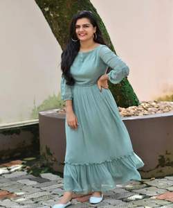 Tendance nouveau Salwar Kameez costume Dupatta indien et pakistanais dames femmes portent broderie pierre travail filet de soie bas prix à Surat Apparelgarment - Product Image 5