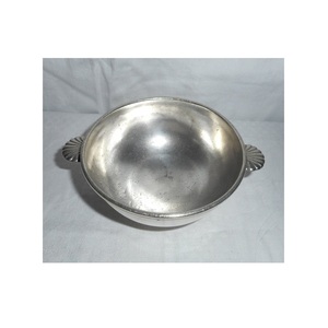 New Silver Brass <b>Dessert</b> <b>Bowl</b> with Embossed Design for Home Hotel and Restaurant Metal Serving <b>Bowl</b> with Silver Color - Product Image 3