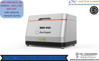 Espectrómetro de Rayos X de Sobremesa Aurispec con Configuración Mejorada, Bomba de Vacío Externa EDX-V62, Detector SDD Rápido, MCA Digital de 4096