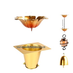 Chaîne de pluie florale écologique pour gouttière avec adaptateur Chaînes de pluie en fer vintage à forme et taille personnalisées bon prix - Product Image 2
