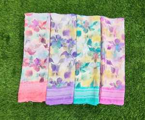 Ropa de uso diario, Sari estampado, Sari sin peso con blusa SAREE, tela suave de la mejor calidad - Product Image 2