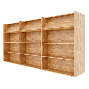 Estantería Móvil de Doble Cara de Madera de Caucho Natural Moderna para Escuela, Oficina, Hospital - BSS001 - Product Image 4