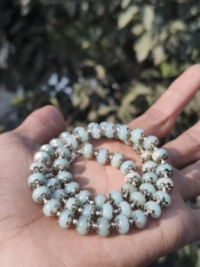 Collar de Ópalo Azul, Cuentas Redondas de 8 mm, Gema de Ópalo Natural, Joyería de Cristal Curativo, Collar Hecho a Mano, Regalo Boho para Ella y Él - Product Image 2