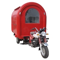 Gerobak Jajanan Listrik Tiga Roda Kondisi Baru, Truk Sarapan Mobile, Trailer dengan Rangka Fiberglass dan Baja Anti Karat