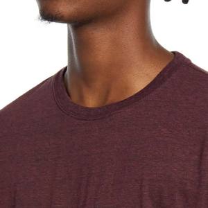 T-shirts à manches courtes à col rond T-shirt en coton Pima Tri-blend Faded Brown Logo personnalisé T-shirts à manches courtes à trois tissus - Product Image 1