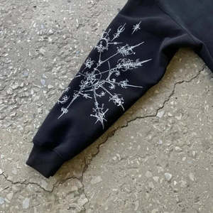 เสื้อสเวตเตอร์มีฮู้ดของผู้ชายแขนยาวผ้าฝ้าย100% มีฮู้ดสีพื้นมีซิปแบบลำลองฤดูใบไม้ร่วงใหม่ - Product Image 2