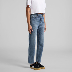 Jeans de Mujer de Cintura Alta, Corte Recto, Ajuste Regular, Mezclilla Resistente, Estilo Hip Hop para un Look Casual y Urbano - Product Image 3