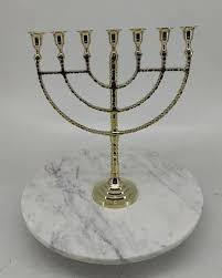 Customizable <b>Brass</b> Menorah Candle Stand with Gold Finish Home Decorative Christmas and Easter Holiday Decoration - Product Image 4