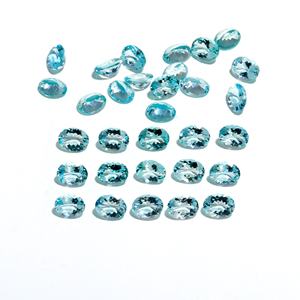 พลอยสีฟ้าทรงวงรีเหลี่ยมเพชรพลอยสีฟ้าเข้มขนาด9x7มม. - Product Image 3