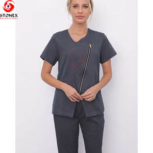 Uniformes de Hospital Personalizados con Logotipo, Transpirables, de Poliéster y Spandex, con Detección de Agujas, de Alta Calidad, Precio al por Mayor - Product Image 4