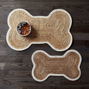 Tapis en os de chien en jute design vintage tapis écologique jouets et accessoires pour animaux de compagnie prix de gros bon marché des artisans du Vietnam - Product Image 5