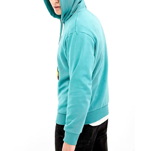 Fabrication de sweat à capuche personnalisé surdimensionné à la mode en polaire lourde brodée au soleil délavé et contrasté - Product Image 3