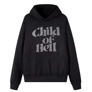 Unisex 100% Cotton Fleece Rhinestone Hoodie Warm Pullover Crystal Embellishment Winter <b>Streetwear</b> Wholesale Fashion Customizable - Product Image 3