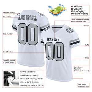 Camiseta de fútbol americano Elite Fit, ropa deportiva sublimada de diseño personalizado de secado rápido para equipos, entrenamiento escolar y uso en el día del juego - Product Image 4