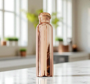 ขวดน้ำทองแดงบริสุทธิ์สำหรับน้ำดื่มขนาด34ออนซ์ทำด้วยค้อน - Product Image 3