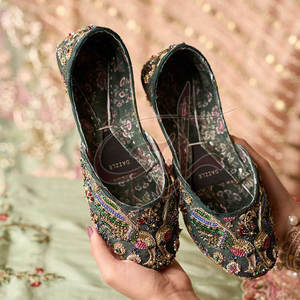 Fashion Accessories New Style Khussa Customized <b>Logo</b> Printing Anti-Slippery High Quality Genuine Leather Outsole Hot Sale Beauty - Product Image 2