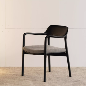 Silla de comedor de madera maciza con reposabrazos | Asientos de madera escandinavos modernos para sala de estar y cocina del fabricante de Vietnam - Product Image 5