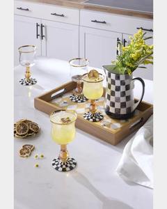 Plateau de service en bois antique, plateaux de rangement en bois - Product Image 3