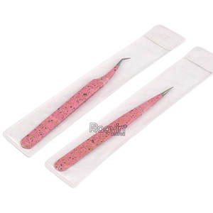 แหนบปลายบางสำหรับต่อขนตาปลอม45องศาเส้นใยปรับแต่งได้ - Product Image 6