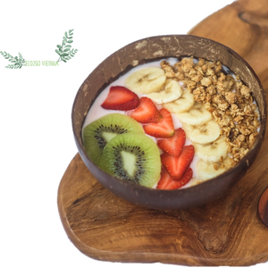 Cuencos de cáscara de coco de Vietnam de alta calidad y precio barato con juego de regalo de cuchara de madera Logotipo gratis/WAPP 0084 911585628 - Product Image 4