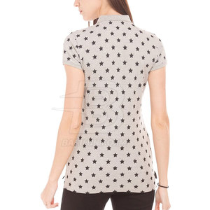Camiseta Polo Estampada para Mujer, Diseño Elegante, Ligera, de Algodón, Estilo Moderno - Product Image 3