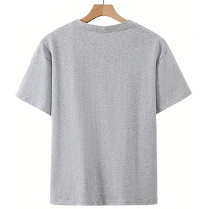 เสื้อยืดทรงบ็อกซ์ชาย ผ้าฝ้าย 100% หนัก 200 กรัม ผ้าแคนวาส ฮิปฮอป แขนสั้น แห้งเร็ว ระบายอากาศได้ดี ปรับแต่งได้ - Product Image 4