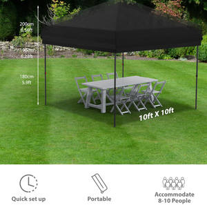 Carpa Plegable de 10' x 10' para Exteriores, Comercial, con 3 Características Desmontables - Product Image 4