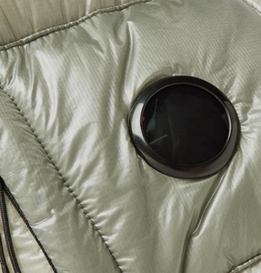 Veste matelassée à bulles pour hommes, surdimensionnée, matelassée, avec col montant en laine, veste d'hiver à fermeture éclair - Product Image 4